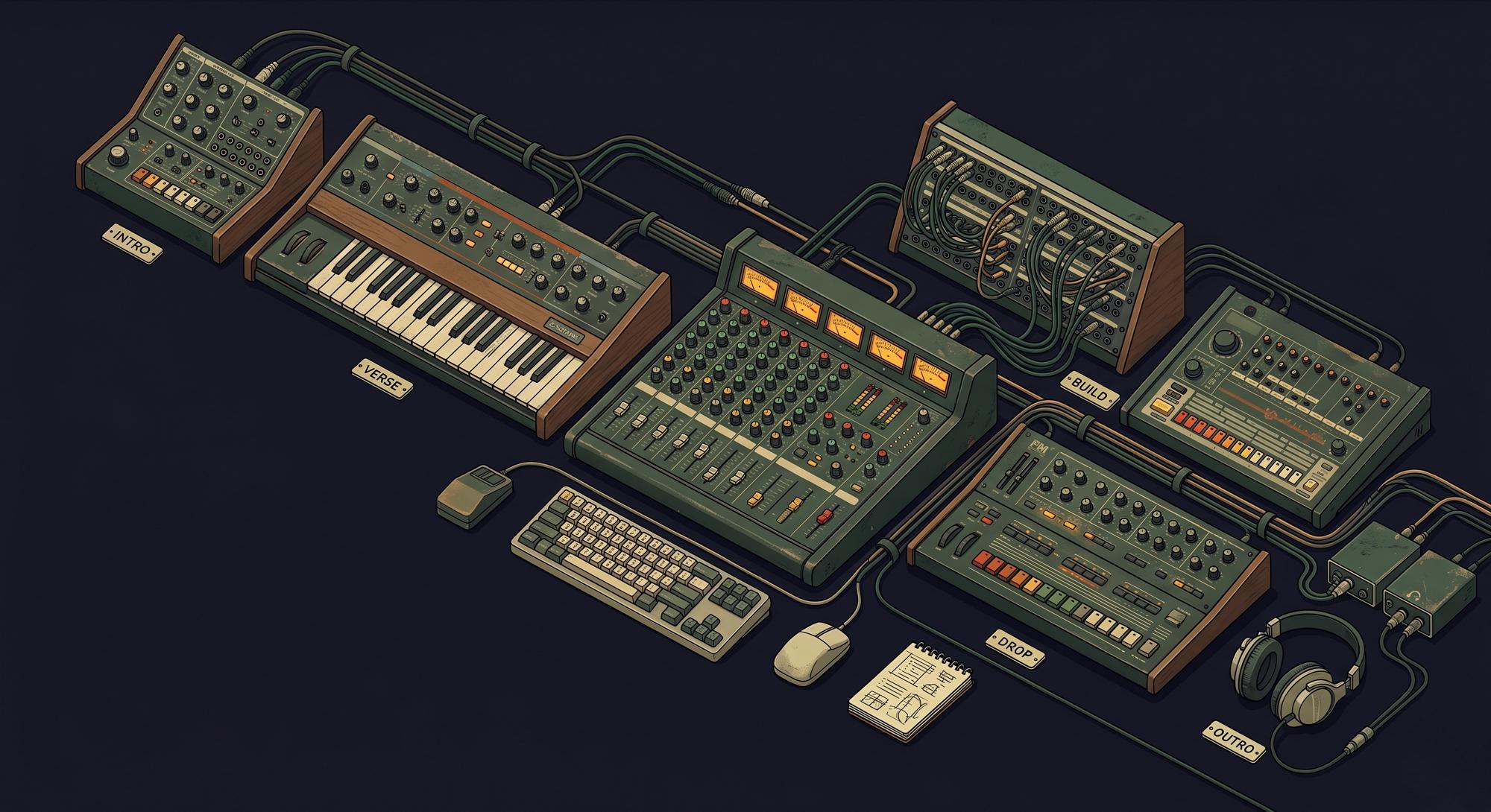 DTMで飽きさせない曲構成の作り方|展開設計の基本と実践 6 Gemini Generated Image 7o1hl37o1hl37o1h