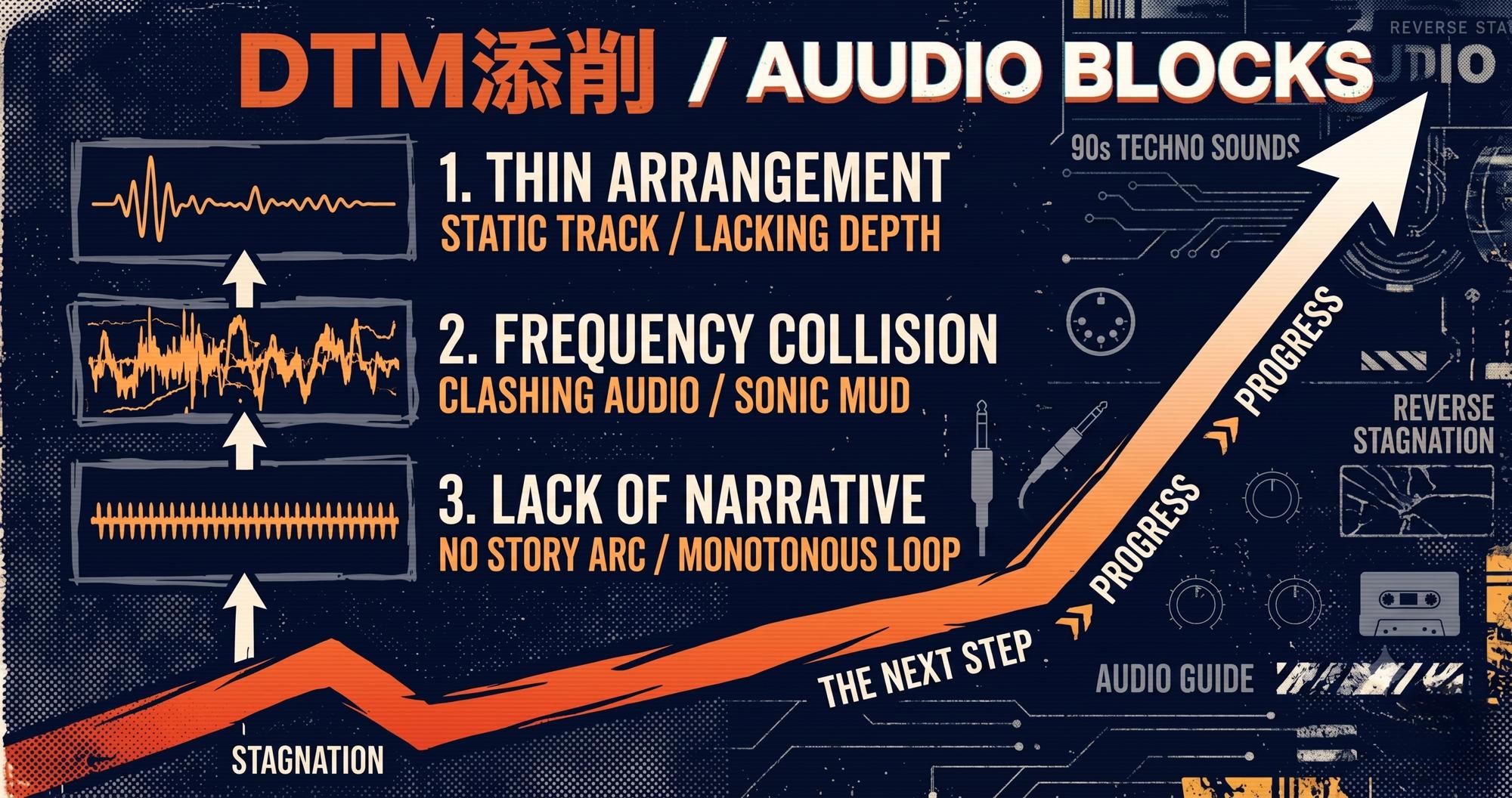 DTM添削で変わる3つの盲点|独学の限界を破る原理 6 DTM添削で抜ける3つの詰まりポイントのまとめ図